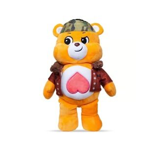 Care Bears Stranger Things Lucas Tenderheart Bear Plush Orange Camo NWT